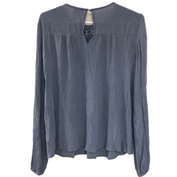 Harper Heritage Blue Embroidered Peasant Blouse - Picture 3 of 6